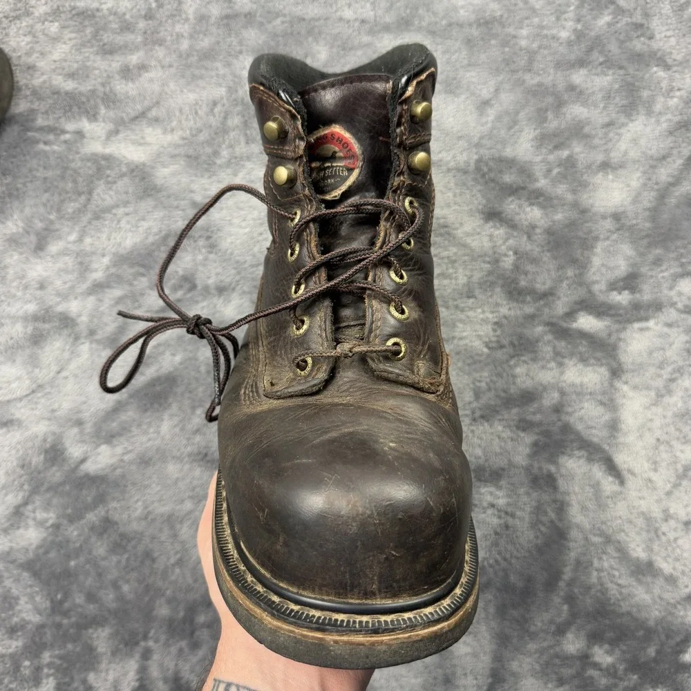 Red Wing Irish Setter Work Boots Mens 9.5 E2 Brown Leather Steel‎ Toe Lace Up
